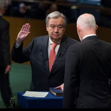 غوتیریش یؤدی الیمین لمنصب الأمین العام للأمم المتحدة
