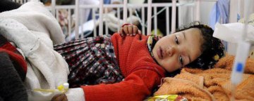 خطر همه‌گیری وبا، اسهال حاد و مالاریا در میان کودکان یمنی