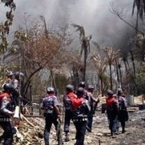  استان-راخین-میانمار - بیش از 40 مسلمان در حملات جدید بوداییان کشته شدند