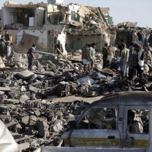  ائتلاف - حمله جنگنده‌های ائتلاف عربستان به منطقه رازح یمن