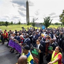  ایالات-متحده-آمریکا - آغاز راهپیمایی ضدنژادپرستی ۱۰ روزه آمریکایی‌ها به مقصد واشنگتن