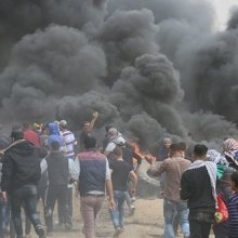  غزه - هفتمین جمعه تظاهرات 