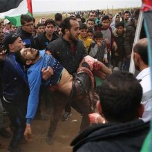  جمعه - یک شهید و ۲۲۰ زخمی در تظاهرات غزه