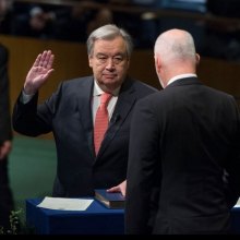  Secretary-General - Taking oath of office, António Guterres pledges to work for peace, development and a reformed United Nations