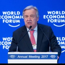  Secretary-General - At Davos forum, UN chief Guterres calls businesses ‘best allies’ to curb climate change, poverty