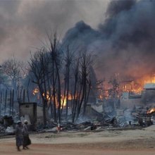  Human-Rights-Violations - Myanmar: Video and satellite evidence shows new fires still torching Rohingya villages